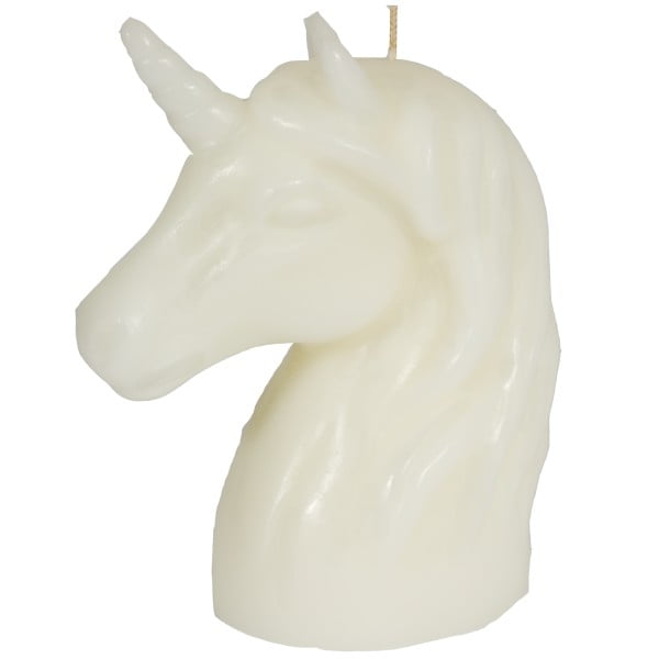 Bílá svíčka Fisura Unicorn