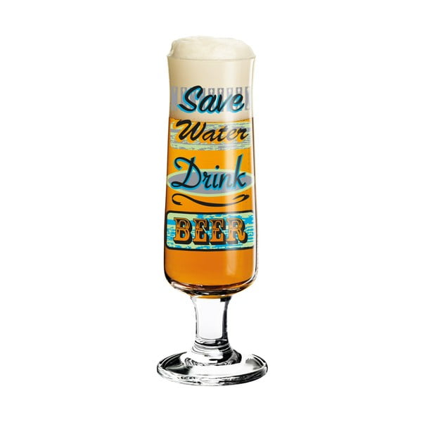 Set pivní sklenice z křišťálového skla a 5 podtácků Ritzenhoff Marie Peppercorn, 390 ml