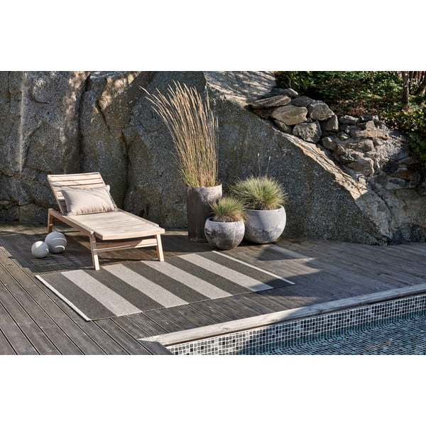 Antratsiitne-kreem sise/välisvaip 70x150 cm Bob Charcoal Linen – Pappelina-image-3