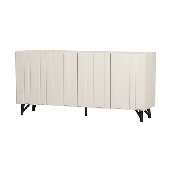 Kreemjas madal kirst männipuidust 181x85 cm Miller - WOOOD-image-2