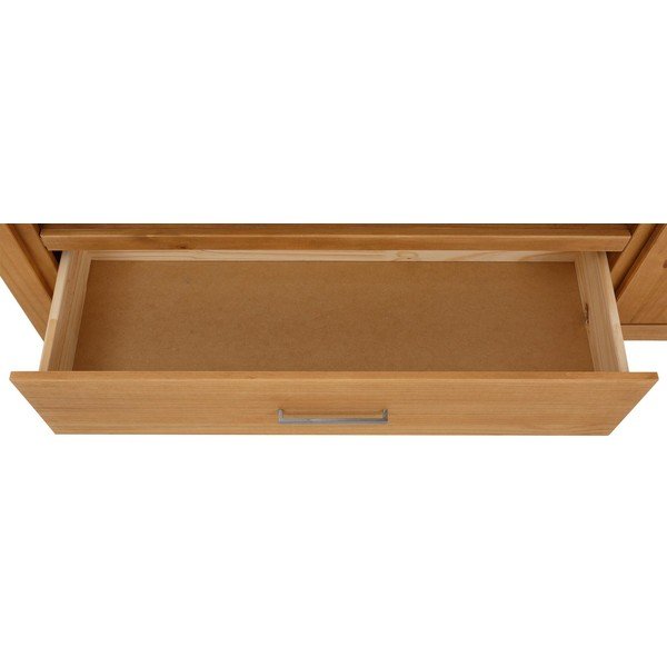 Naturaalset värvi männipuidust telerilaud 160x55 cm Celia - Støraa-image-3