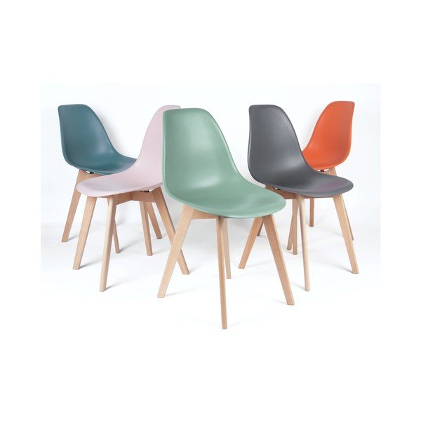 Sada 2 růžových židlí Leitmotiv Elementary-image-3