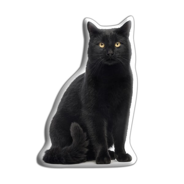 Polštářek s potiskem černé kočky Adorable Cushions