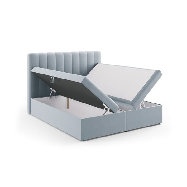 Helesinine vedruvoodi koos panipaigaga 180x200 cm Gina - Milo Casa-image-3