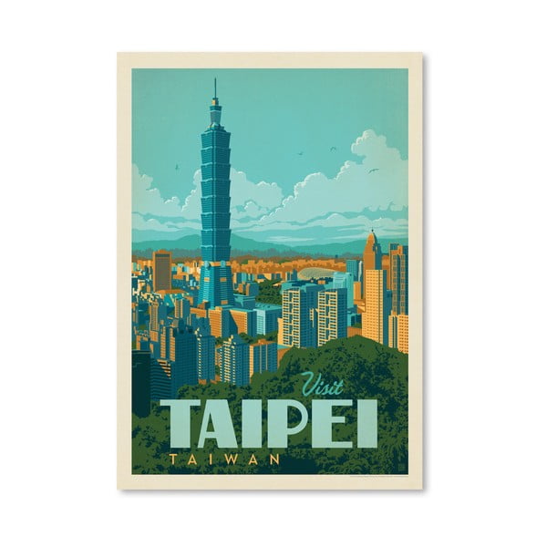 Plakát Americanflat Taipei, 42 x 30 cm