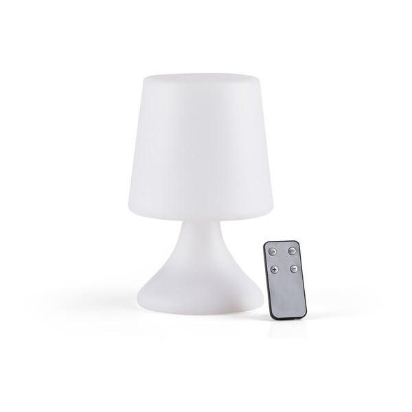 Valge puldiga LED laualamp (kõrgus 25,5 cm) Midnat – Villa Collection