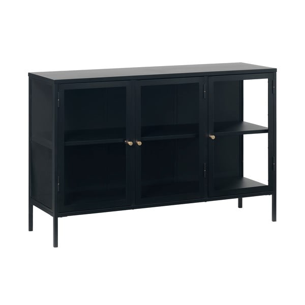 Must metallist vitriinkapp 132x85 cm Carmel – Unique Furniture-image-3