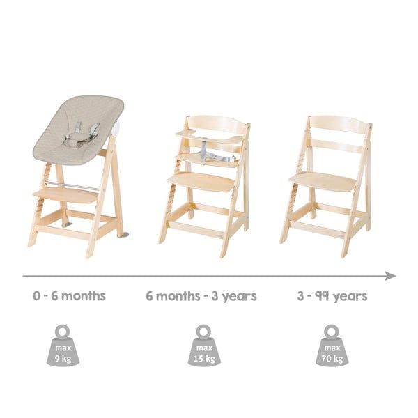 Beež söögitool Born Up 2in1 Luxe - Roba-image-2