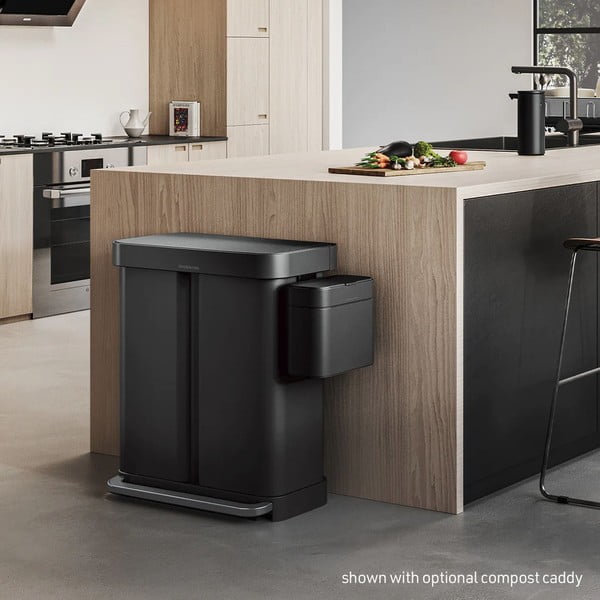 Terasprügikast sorteeritud jäätmete jaoks 58 l - simplehuman-image-1