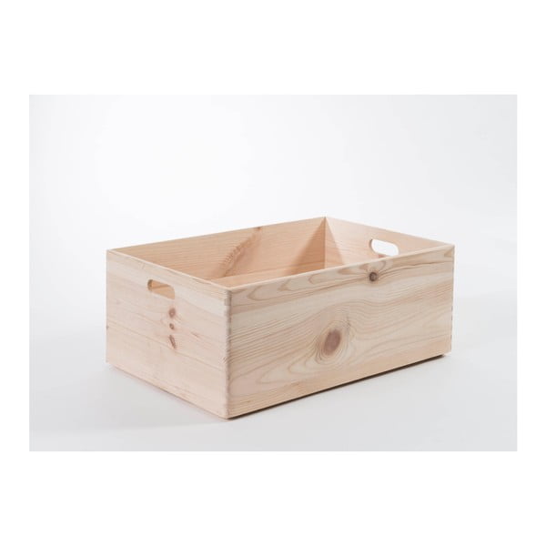 Úložný box z borovicového dřeva Compactor Custom, 60 x 40 x 23 cm