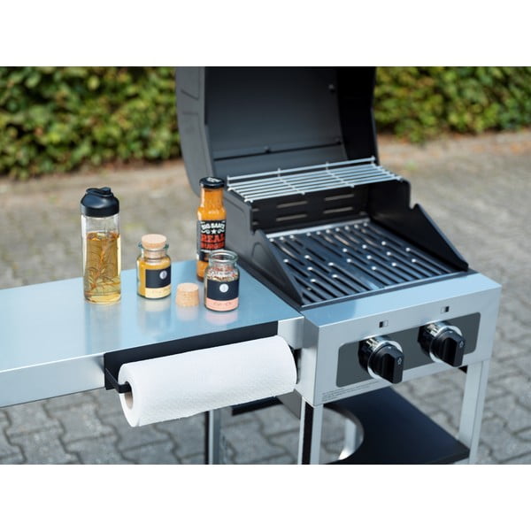 Must metall majapidamispaberi hoidja isekleepuv Black Outdoor Kitchen Ima – Wenko-image-1