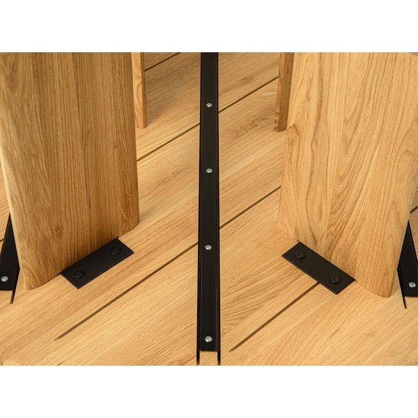 Ümmargune tammepuust söögilaud ø 120 cm Charlotte - Micadoni-image-2
