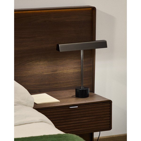 Must metallist laualamp (kõrgus 32,5 cm) Lynor - Kave Home-image-1