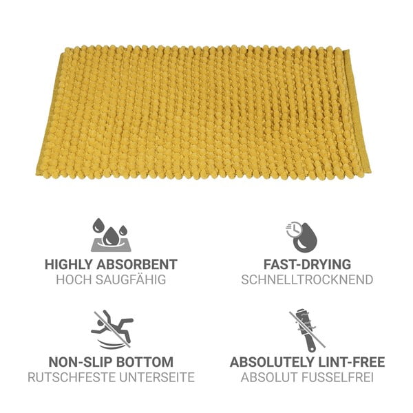 Kollane tekstiilist vannitoamatt 50x80 cm Solivo - Wenko-image-4