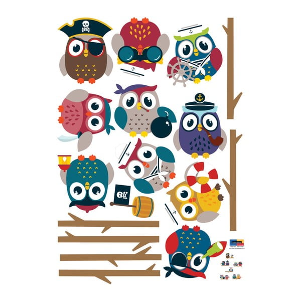 Owls seinakleebiste komplekt - Ambiance-image-2
