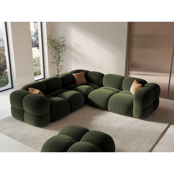  Roheline sametist nurgadiivan Loretto – Cosmopolitan Design-image-1