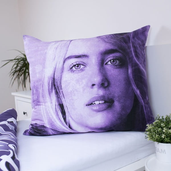 Lilla puuvillane laste üheinimesevoodi voodipesukomplekt 200 × 140 cm Billie Eilish – Jerry Fabrics-image-3