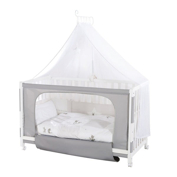 Valge-hall ratastega narivoodi 60x120 cm Fox & Bunny – Roba-image-4