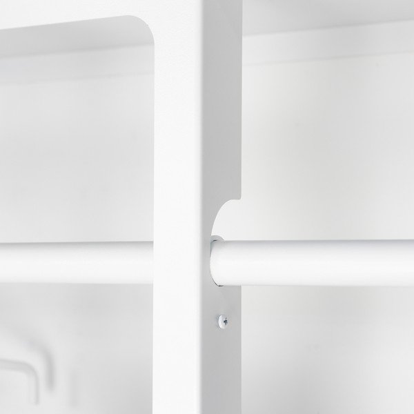 Valge terasest seinanagi koos riiuliga 100 cm Luno Large - Spinder Design-image-4