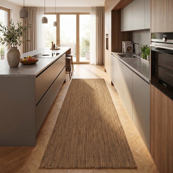 Pruun sise- ja välistingimustes kasutatav jooksja 80x250 cm Mira 1450 - Ayyildiz Carpets-image-1