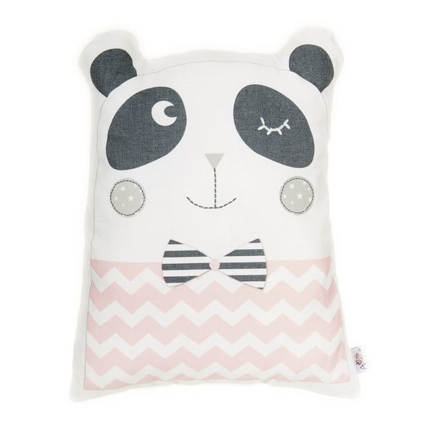 Roosa beebipadi puuvillase Mike & Co. NEW YORK Pillow mänguasi Panda, 25 x 36 cm - Mike & Co. NEW YORK