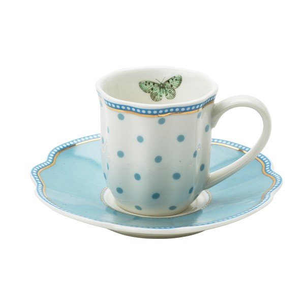 Porcelánový šálek na espresso s podšálkem Minitie od Lisbeth Dahl, 2 ks-image-1