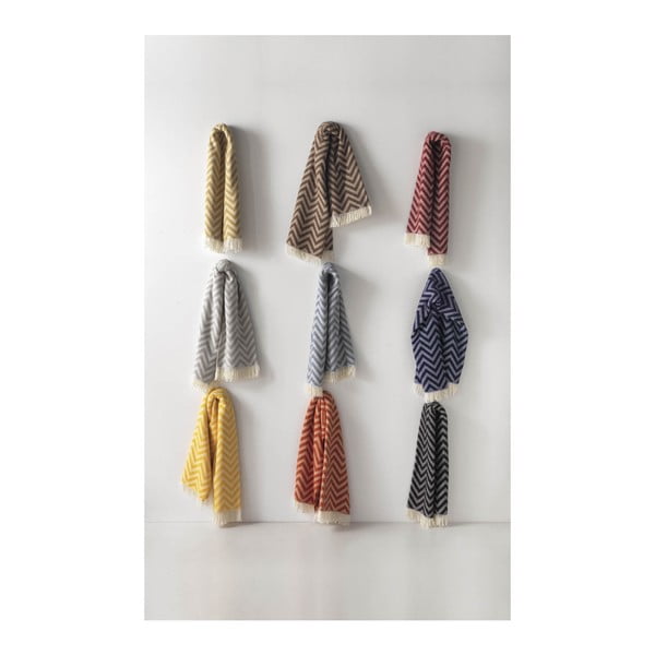 Burgundiapunane puuvillane ruuduline kangas , 140 x 180 cm Chevron - Euromant-image-2