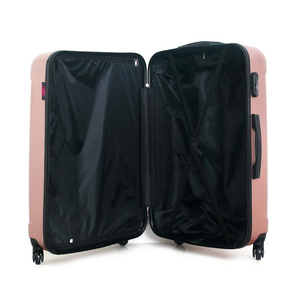 Cestovní kufr v barvě růžového zlata na kolečkách Hero Fogo, 93 l-image-1