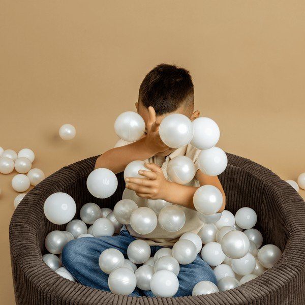 Türkiissinine velvetist pallibassein ø 90x30 cm Montessori - Meowbaby-image-3