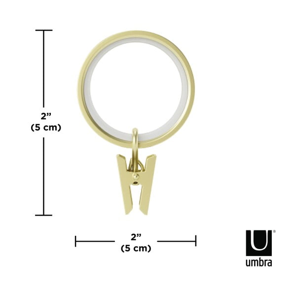 Metall kardinarõngas klambritega komplektis  7 tk Cappa – Umbra-image-4