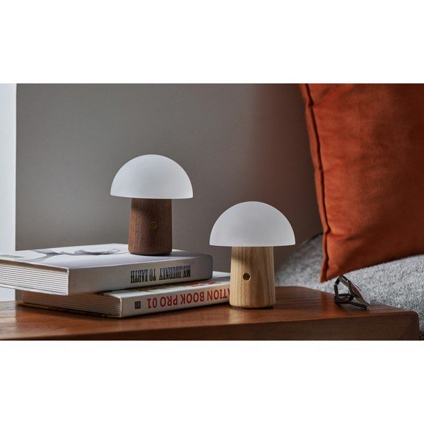 Timmitav naturaalset värvi klaasist lambivarjundiga laualamp (kõrgus 13 cm) Alice - Gingko-image-3