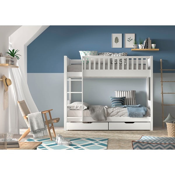 Valge laste narivoodi 90x200 cm Scott - Vipack-image-4