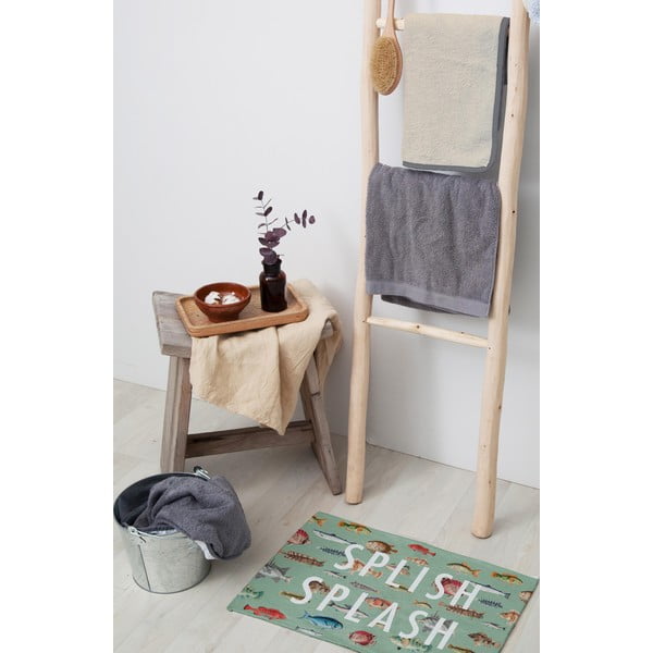 Roheline vannitoamatt puuvillase seguga , 40 x 60 cm Splish Splash - Really Nice Things-image-1