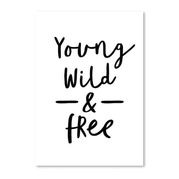 Plakát Americanflat Young & Wild, 42 x 30 cm