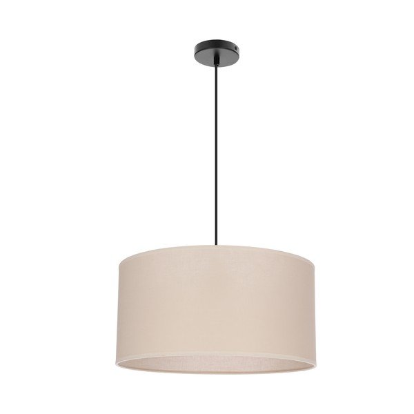 Beež rippvalgusti tekstiilist varjuga ø 40 cm Shanti - Candellux Lighting