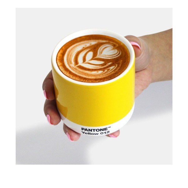 Kollane keraamiline kruus 175 ml Cortado Yellow 012 - Pantone-image-1
