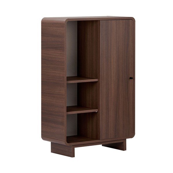 Tume naturaalses toonis pähklipuust kapp 70x110x34 cm Torina - Nordure