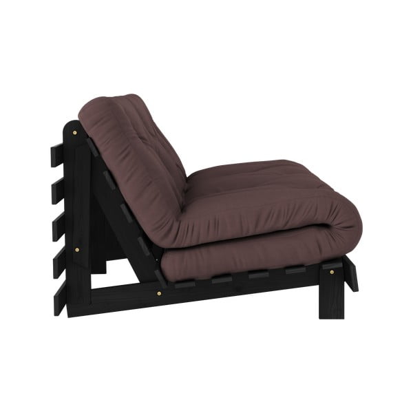 Tumepruun diivanvoodi 160 cm Roots Black Night - Karup Design-image-3