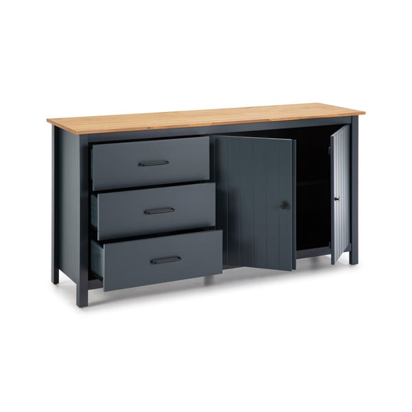 Tumesinine männipuidust kummut 150x80 cm Miranda – Marckeric-image-3