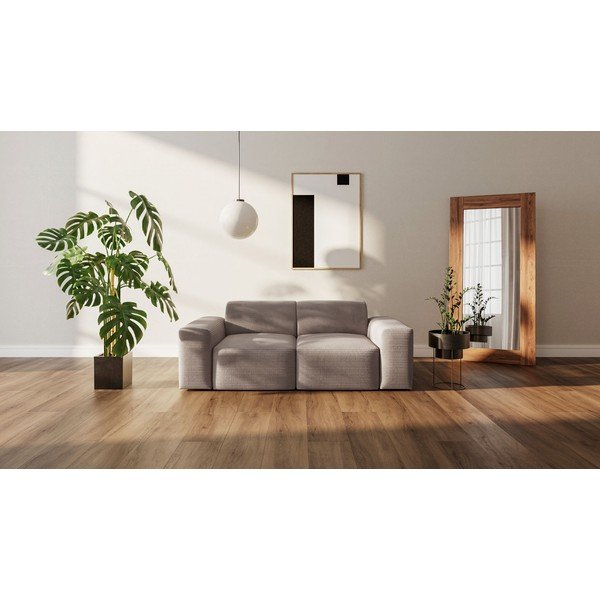 Beež velvetist diivan 205 cm Fluvio - MESONICA-image-1