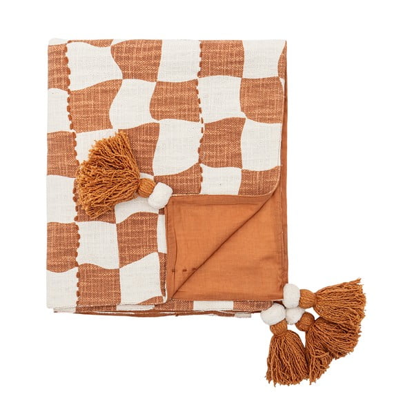 Pruun/beež puuvillane tekk 130x150 cm Chola - Bloomingville-image-4