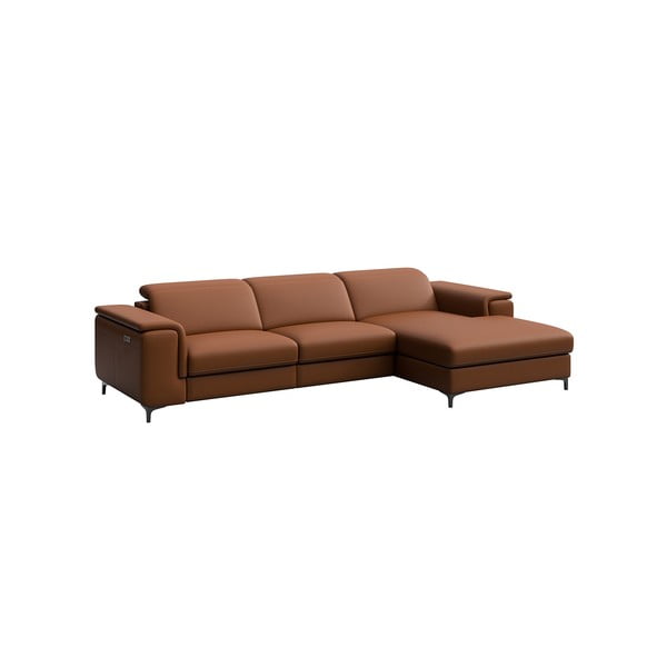 Konjakipruun nahast nurgadiivan (parem nurk) Brito - MESONICA-image-2