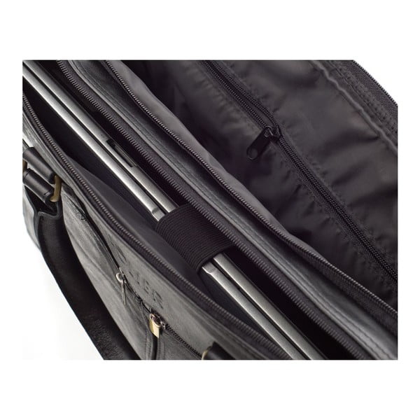 Pánská kožená taška Solier SL01 Black-image-4