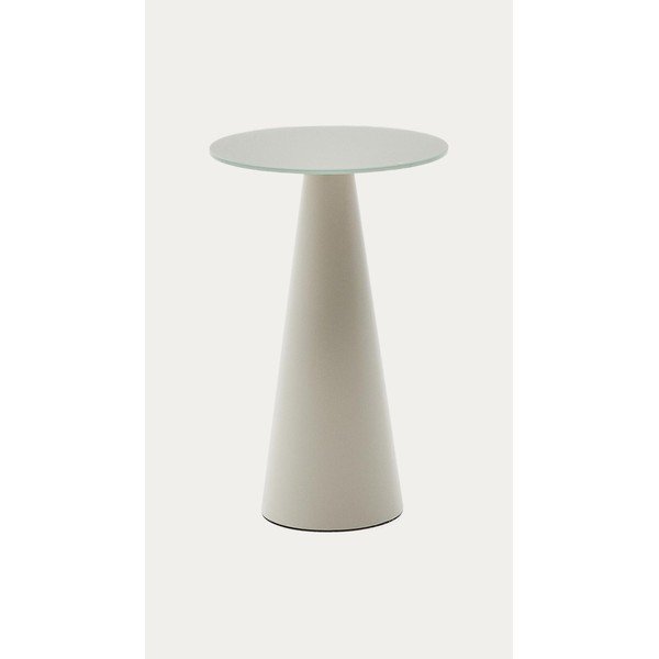 Ümmargune abilaud klaasist pealispinnaga ø 50 cm Wilshire - Kave Home-image-3