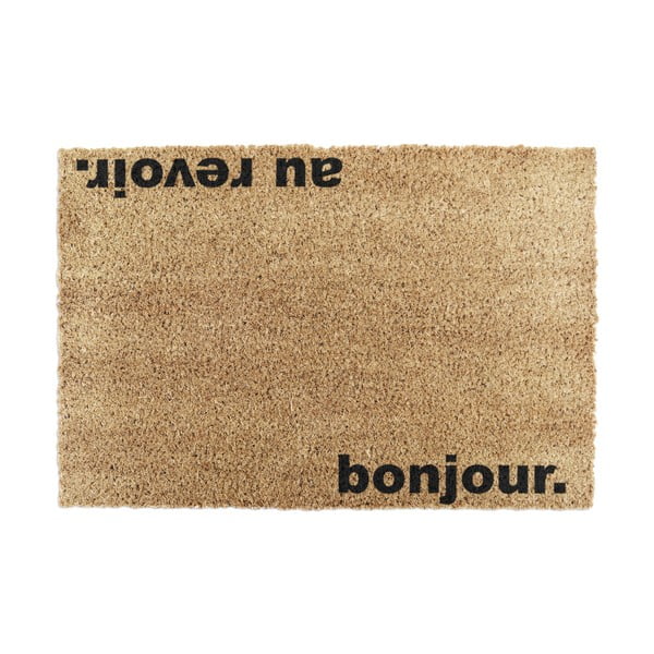 Kookoskiududest matt 40x60cm Bonjour, Au Revoir - Artsy Doormats