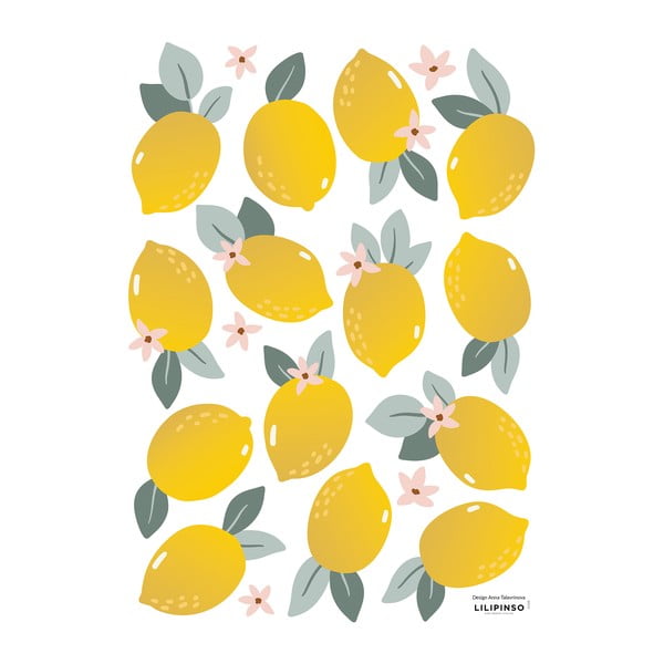 Laste kleebised 14tk komplektis 30x42 cm Lemons - Lilipinso