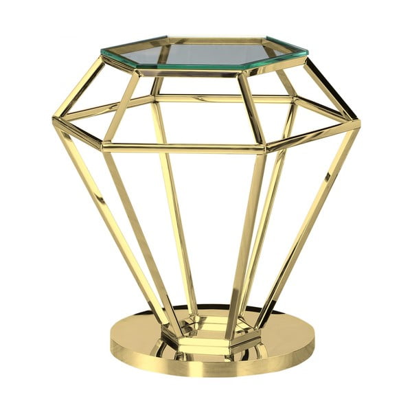 Odkládací stolek ve zlaté barvě Artelore Emanuelle