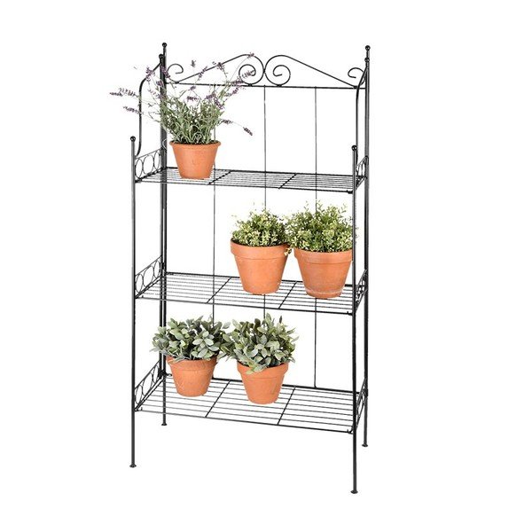3-astmeline must metallist riiul - Esschert Design-image-2
