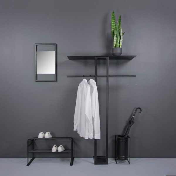 Must terasest seinanagi koos riiuliga 100 cm Luno Large - Spinder Design-image-4