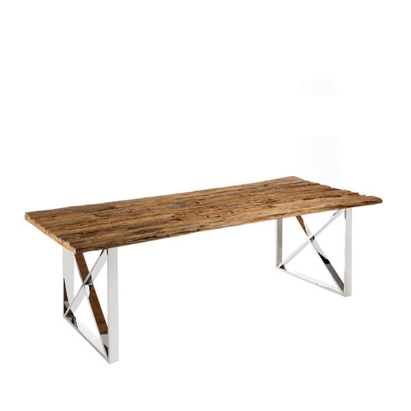Jídelní stůl s deskou z recyklovaného topolového dřeva Denzzo Jenaro, 240 x 100 cm